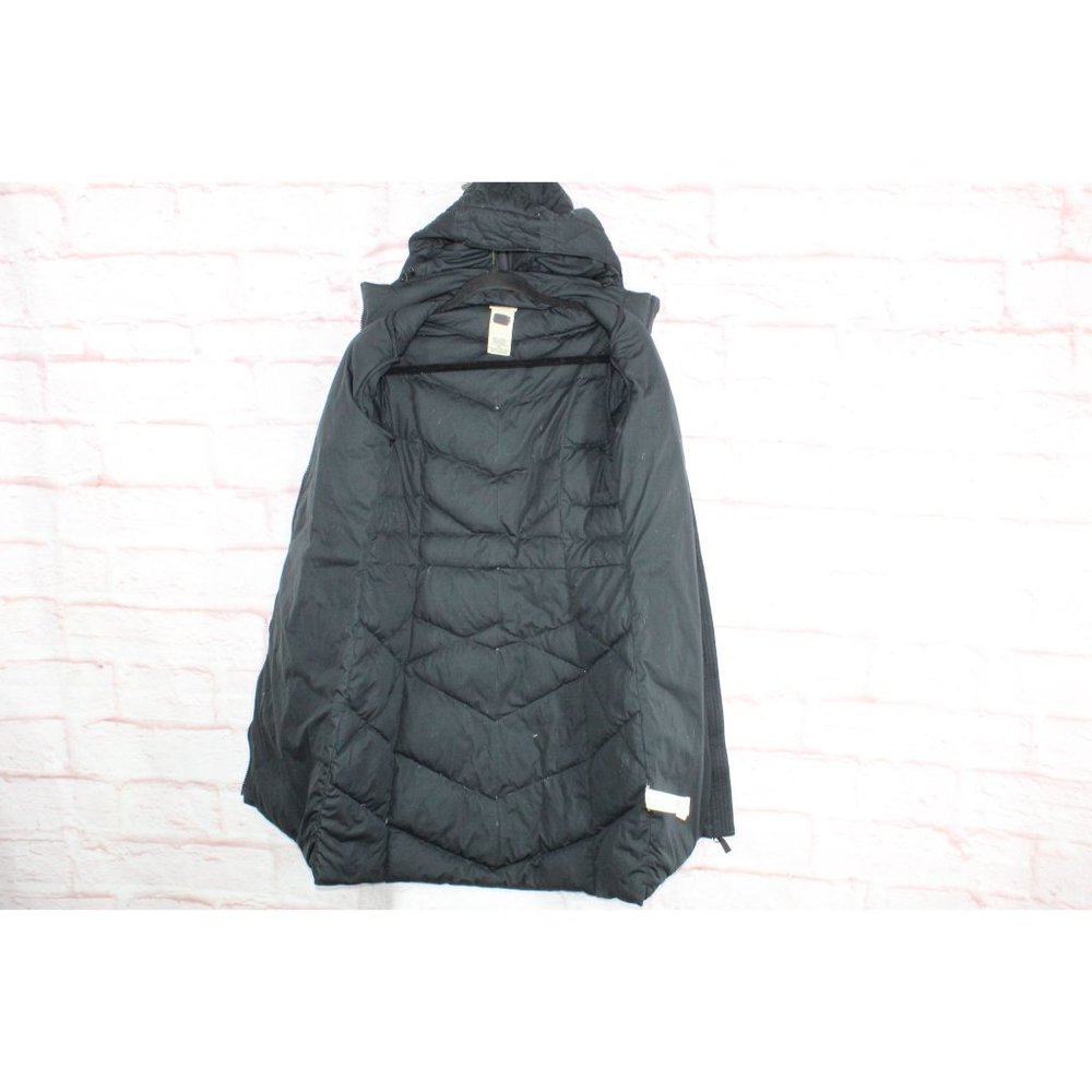 LL Bean Black Polyester Stretch Down Puffer Hooded Winter Coat Size XS - Picture 7 of 9